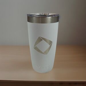 Yeti 10 oz Tumbler White DECA Logo EUC